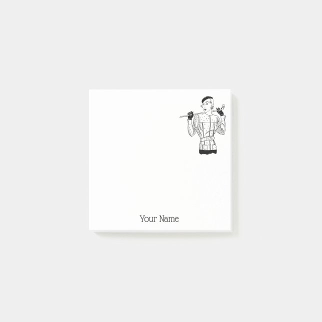 Bloco De Notas Lady Golfer fascinável dos anos 30 com o Golf Club (Frente)