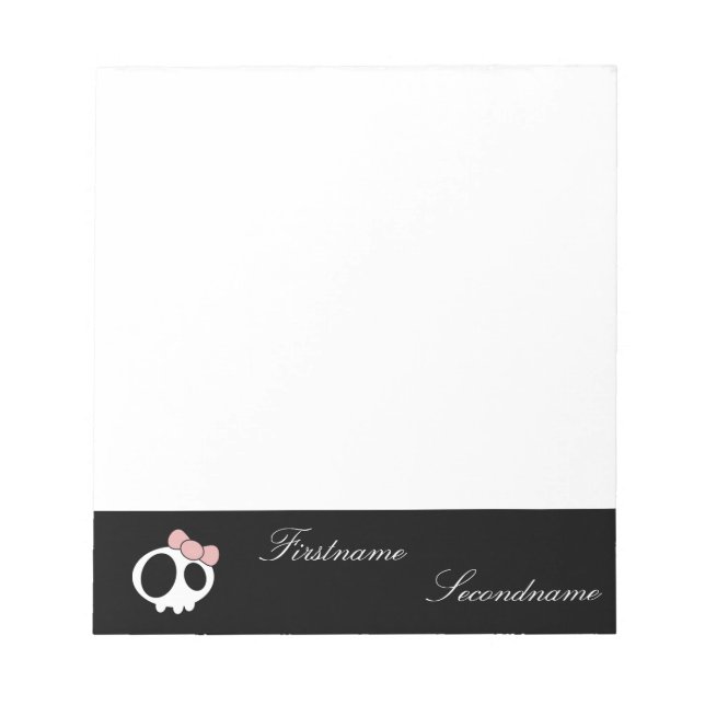 Bloco De Notas Lady Notepad Escuro (Frente)