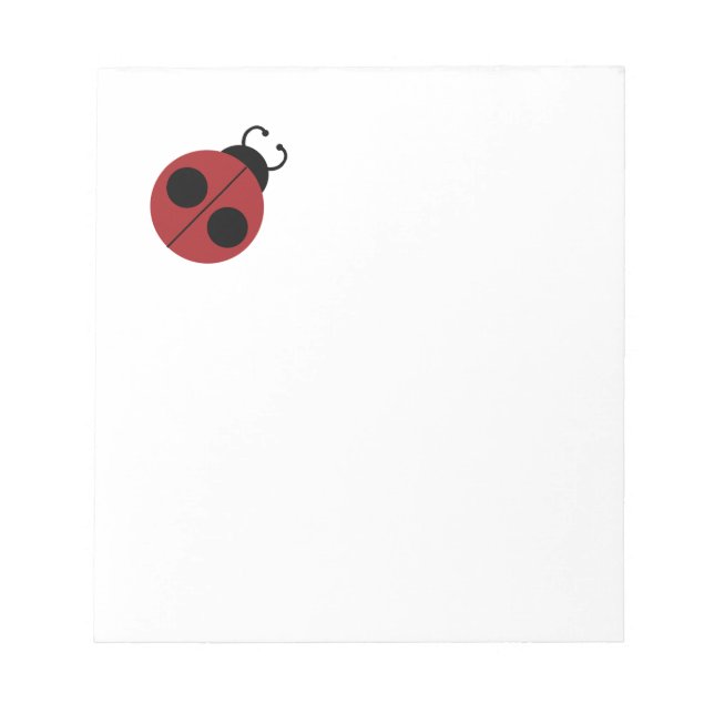 Bloco De Notas Ladybug 60s retro legal vermelho (Frente)