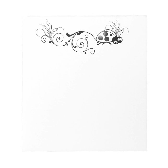 Bloco De Notas Ladybug com cauda divertida (Frente)