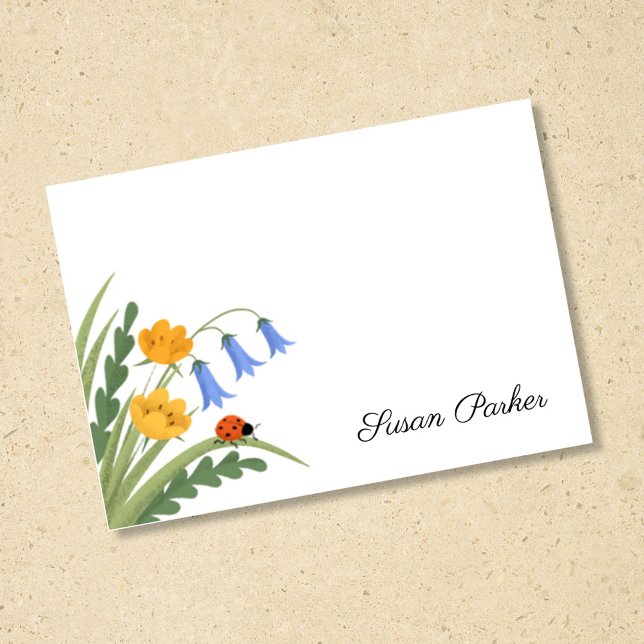 Bloco De Notas Ladybug Floral Bluebells ButterCup Sticky (Criador carregado)