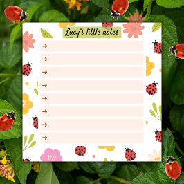 Bloco De Notas Ladybug Garden Notes – Blossom Time Sticky Notes
