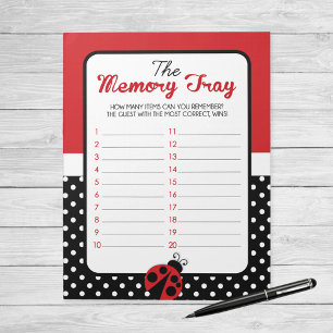 Bloco De Notas Ladybug Memory Tray Game Pack
