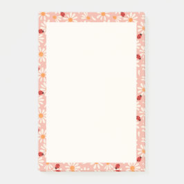 Bloco De Notas Ladybugs and Daisies