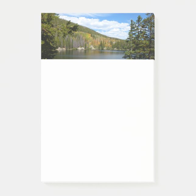 Bloco De Notas Lago Bear no Parque Nacional Rocky Mountain (Frente)