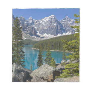 Bloco De Notas Lago Moraine, Rochas Canadenses, Alberta, Canadá