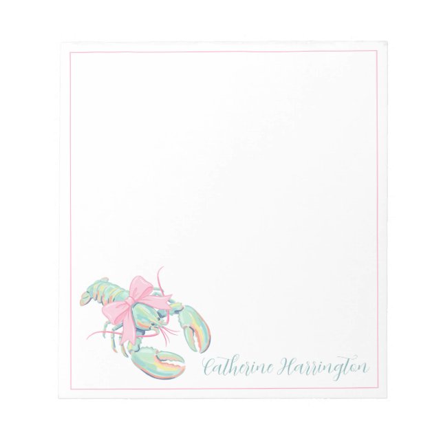 Bloco De Notas Lagraca Personalizada de Aquarela Pastel Elegante (Frente)