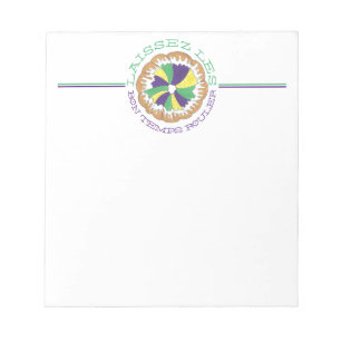 Bloco De Notas Laissez Les Bon Temps Rouler Mardi Gras King Cake