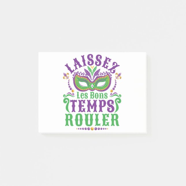 Bloco De Notas Laissez Les Bons Temps Rouler Mardi Gras (Frente)