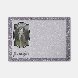 Bloco De Notas Lama brilhante Sparkling de N na lavanda de Smokey