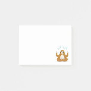 Bloco De Notas Lama no Lotus Yoga Pose "Devagar"
