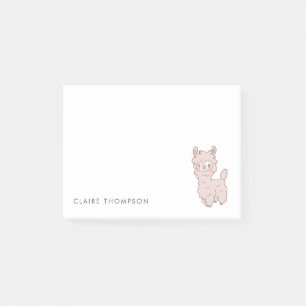 Bloco De Notas Lama Rosa Bonito