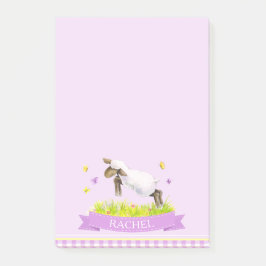 Bloco De Notas Lâmpada pulando nome personalizado fofo e branco p