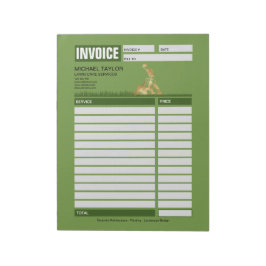 Bloco De Notas Landscaping Lawn Mowing Business Receipt Invoice