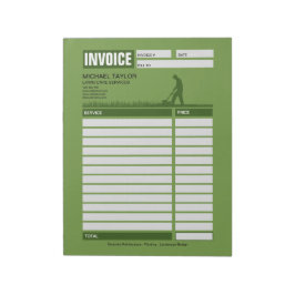 Bloco De Notas Landscaping Lawn Mowing Business Receipt Invoice