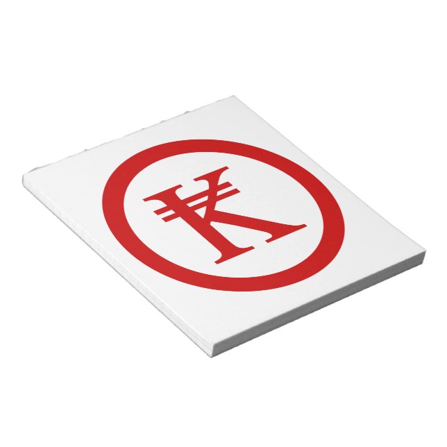 Bloco De Notas Laos Kip Lao / Sinal de dinheiro do Laos (Inclinado)