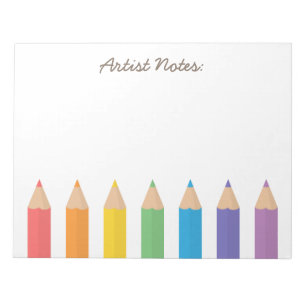 Bloco De Notas Lápis de Colorir Arco-Íris Colorido para Crianças 