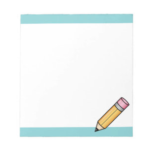Bloco De Notas Lápis de desenho animado amarelo fofo