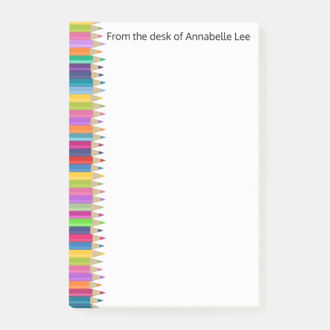 Bloco De Notas Lápis do arco-íris (Frente)