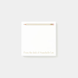 Bloco De Notas Lápis Dourado cinco