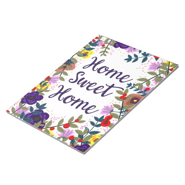 Bloco De Notas Lar Doce Lar Recife Floral (Inclinado)