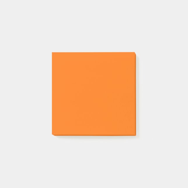 Bloco De Notas Laranja Abóbora Sólido Simples  (Frente)