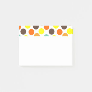 Bloco De Notas Laranja, Amarelo, Marrom, Pontos Azuis
