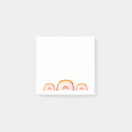 Bloco De Notas Laranja Aquarela Arco-Íris