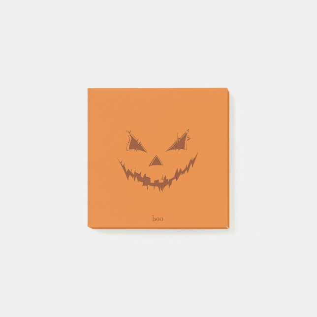 Bloco De Notas Laranja de Abóbora de Halloween (Frente)