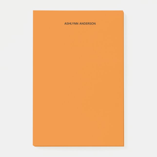 Bloco De Notas Laranja personalizada (Frente)
