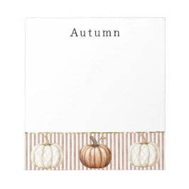 Bloco De Notas Laranja White Fall Pumpkins personalizado
