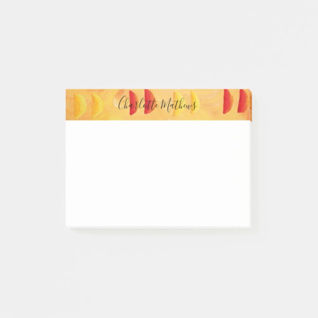 Bloco De Notas Laranjas e Limões Cítrico Personalizado (Frente)