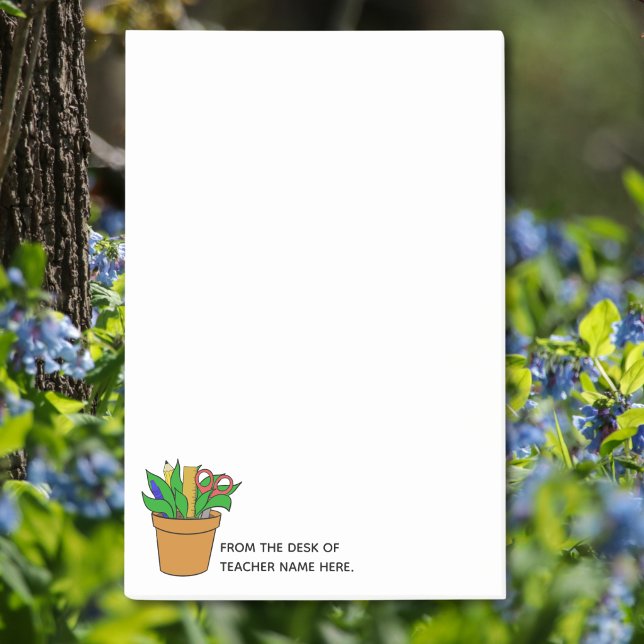 Bloco De Notas Large Teacher Post-Its with Name Personalization  (Criador carregado)