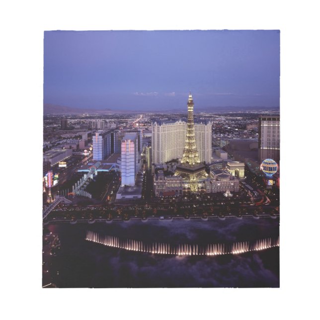 Bloco De Notas Las Vegas Strip Aerial View Casino Gambling City (Frente)