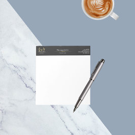 Bloco De Notas Laurel Wreath Dourado clássico Monograma