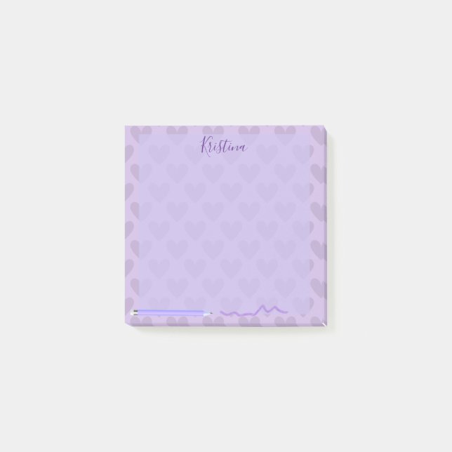Bloco De Notas Lavanda Chic Pastel Cujo Cachinho Personalizado (Frente)