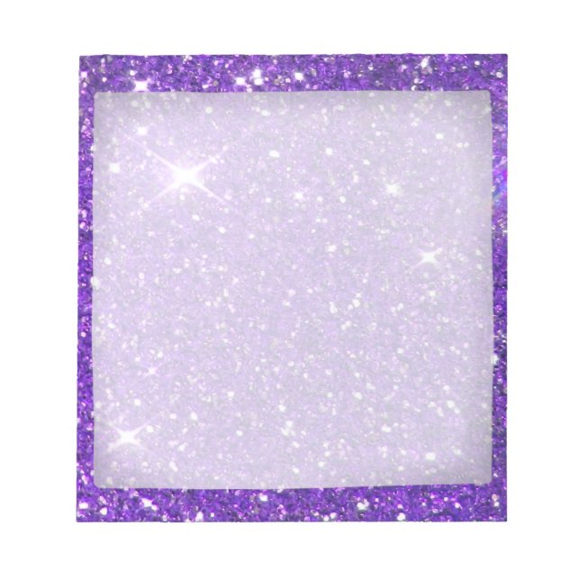 Bloco De Notas Lavanda de Trendy Roxo Glitter Glitz (Frente)