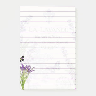Bloco De Notas Lavanda e borboleta