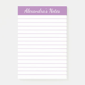 Bloco De Notas Lavanda Elegante Simples Personalizada