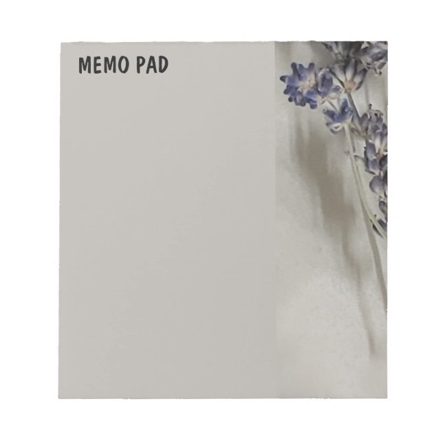 Bloco De Notas Lavanda Funciona Com Destaques Da Cinza (Frente)