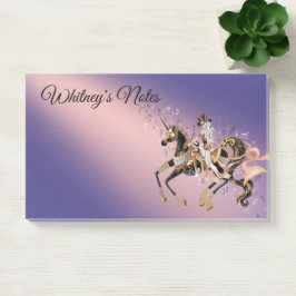 Bloco De Notas Lavanda Mecânica Steampunk Horse & Lady