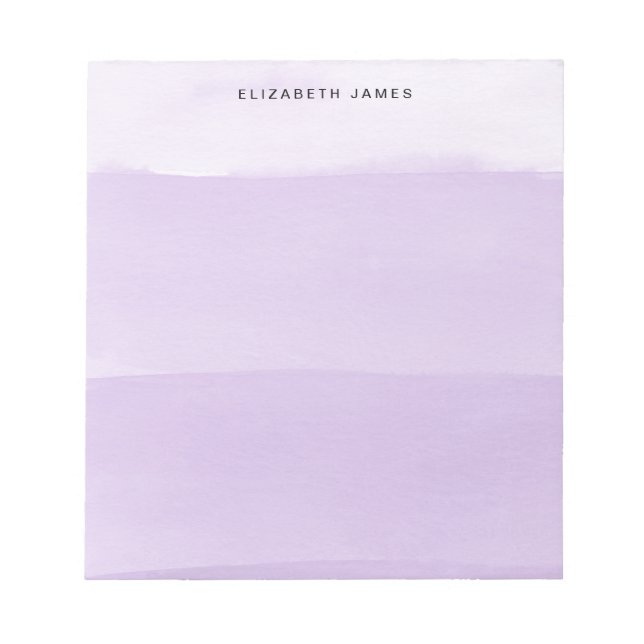 Bloco De Notas Lavanda Moderna - Ângulo De Camada De Aquarela (Frente)