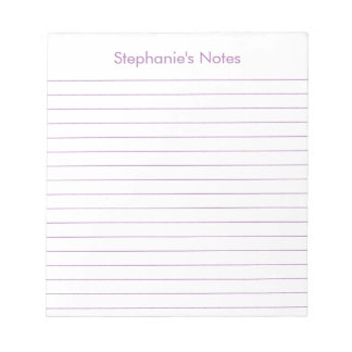 Bloco De Notas Lavanda Moderna Vinculada Personalizada
