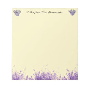 Bloco De Notas Lavanda no Pergaminho Personalizado