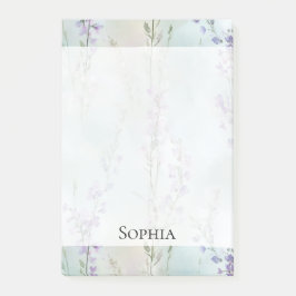 Bloco De Notas Lavanda Romântica Roxo Floral