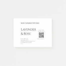 Bloco De Notas Lavanda soy candela com rosa adicione q r código t