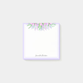 Bloco De Notas Lavanda Tulipas Primavera Buquê Vibes Floral 3x3