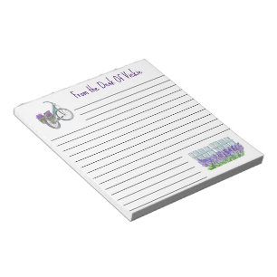 Bloco de Notas Lavender Bike And Garden 5.5" x 6"