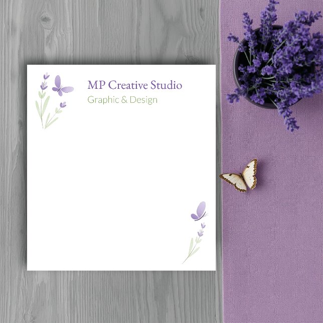 Bloco De Notas Lavender Business Branding (Criador carregado)