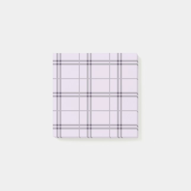 Bloco De Notas Lavender Purple Plaid Pattern Check Print Tartan (Frente)
